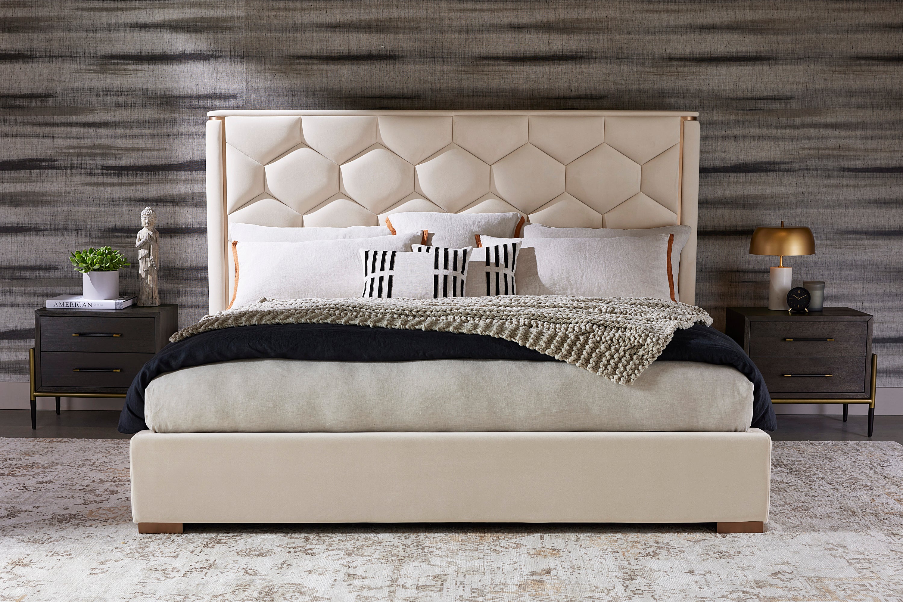 Alisha Bed - King - Meg Taupe