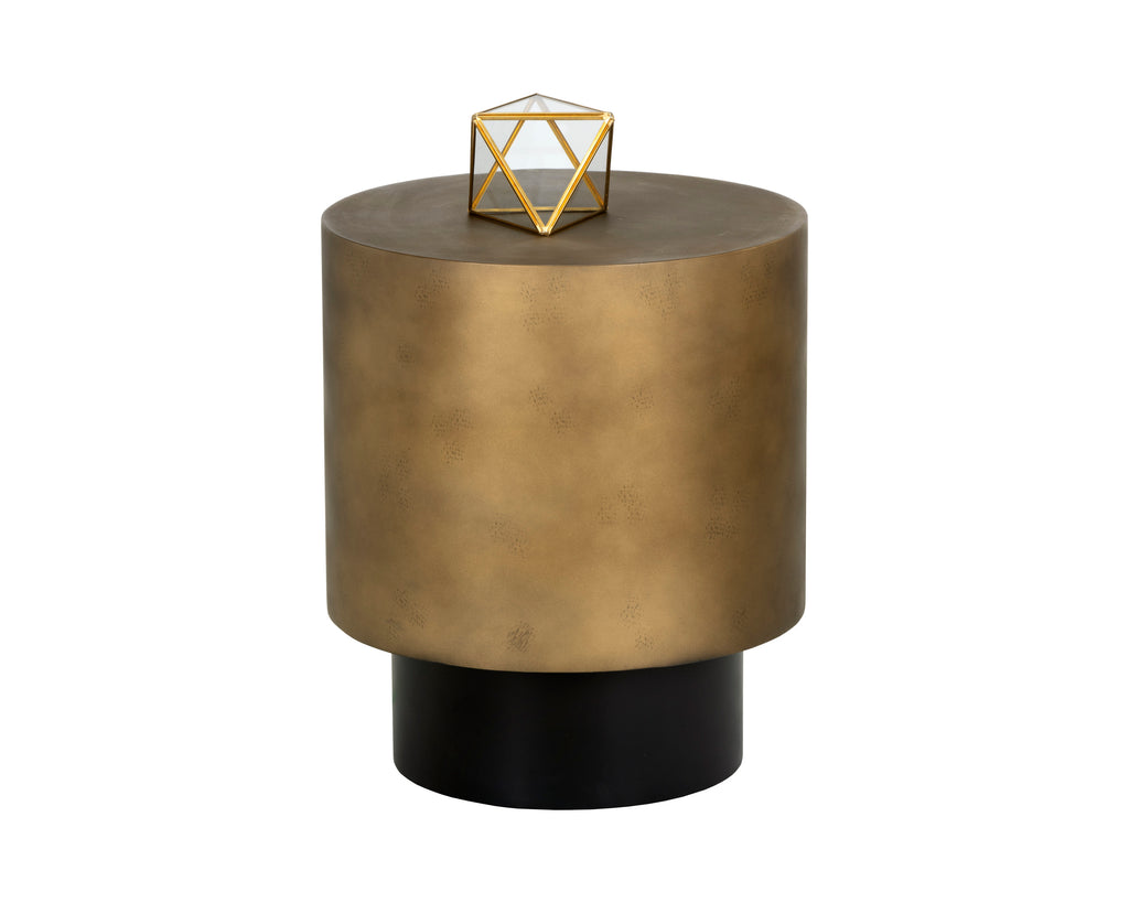Bernaby End Table - Antique Brass