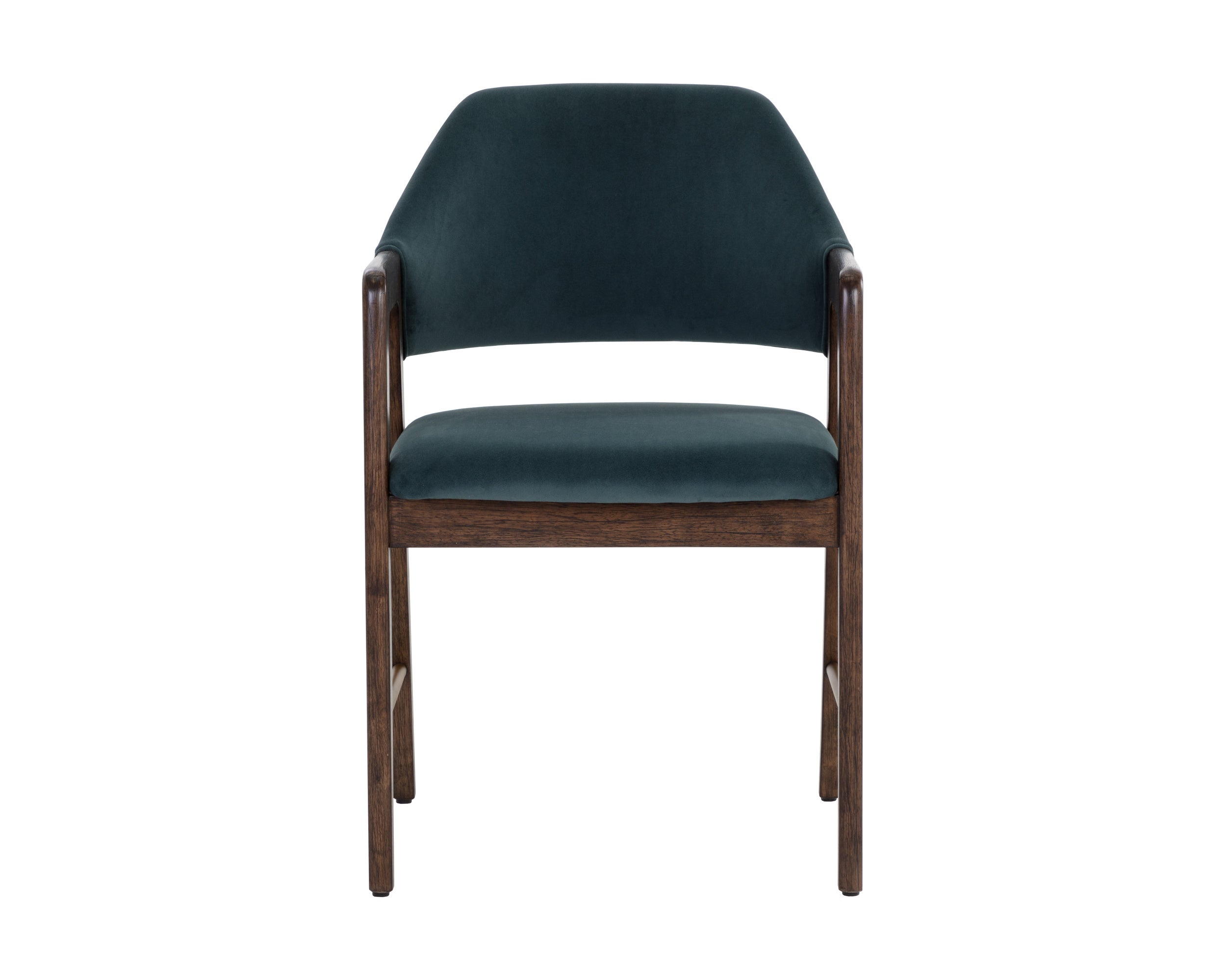 Milton Dining Armchair - Smoke Acacia - Meg Dusty Teal