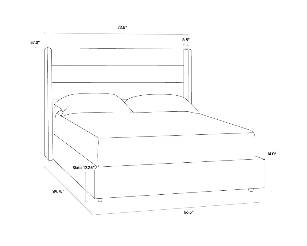 Emmit Bed - Queen - Merino Pearl