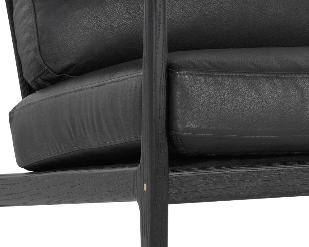 Gilmore Lounge Chair - Black - Black Leather