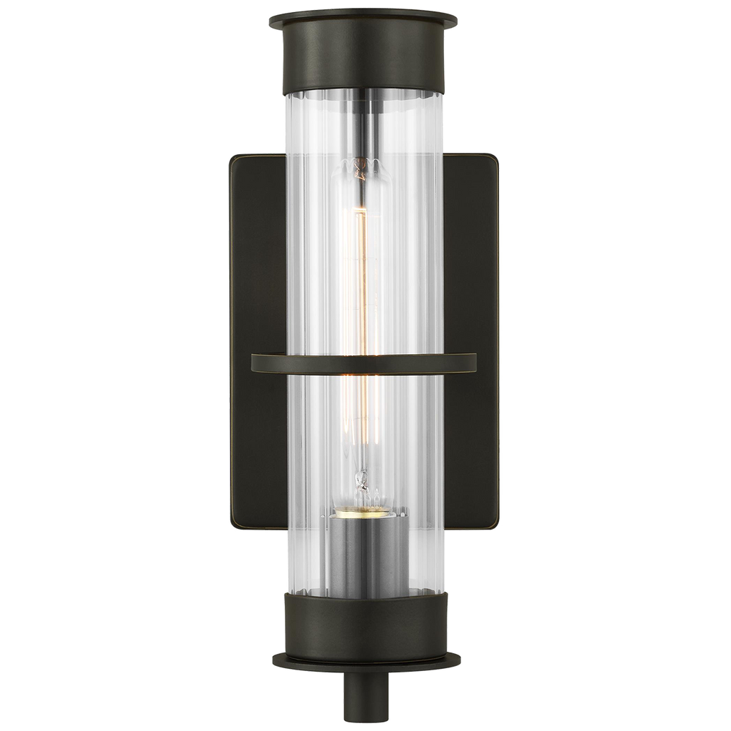Alcona Small One Light Outdoor Wall Lantern Antique Bronze Bulbs Inc