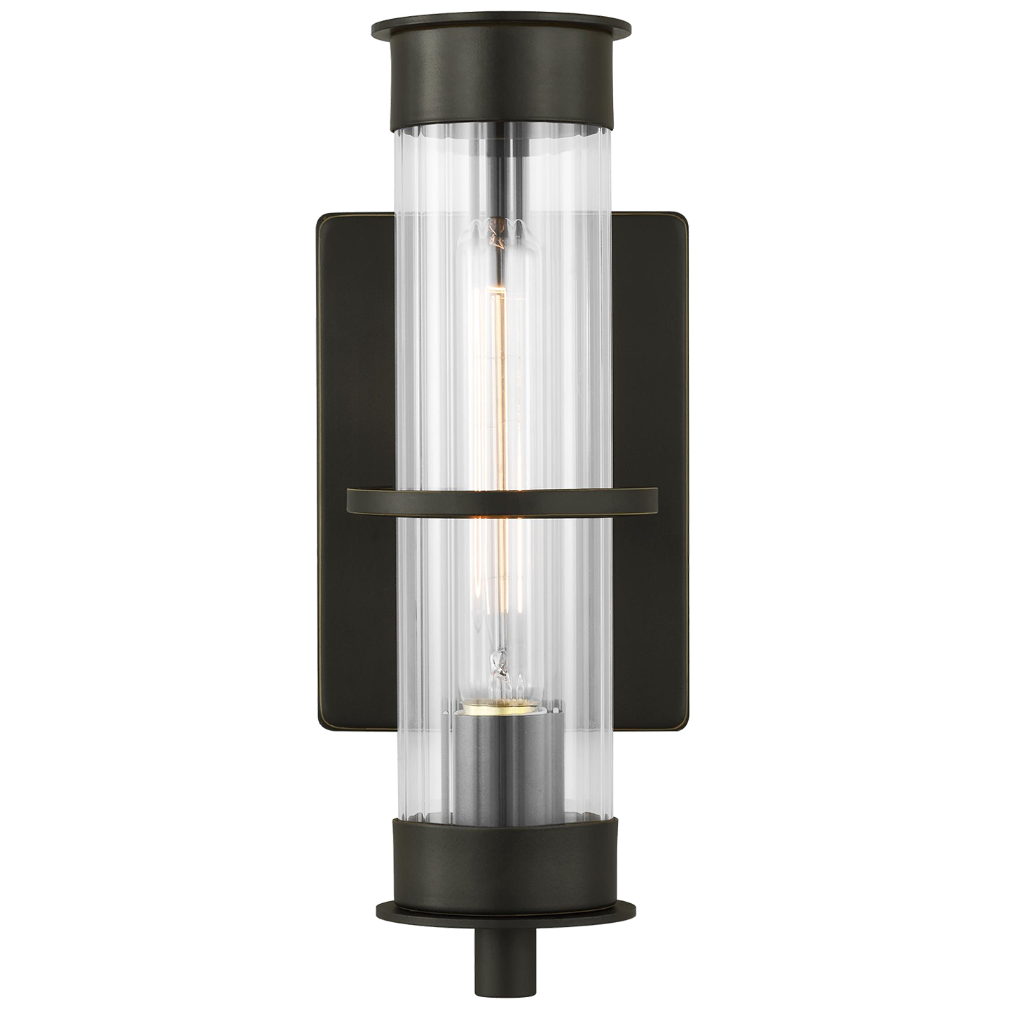 Alcona Small One Light Outdoor Wall Lantern Antique Bronze Bulbs Inc