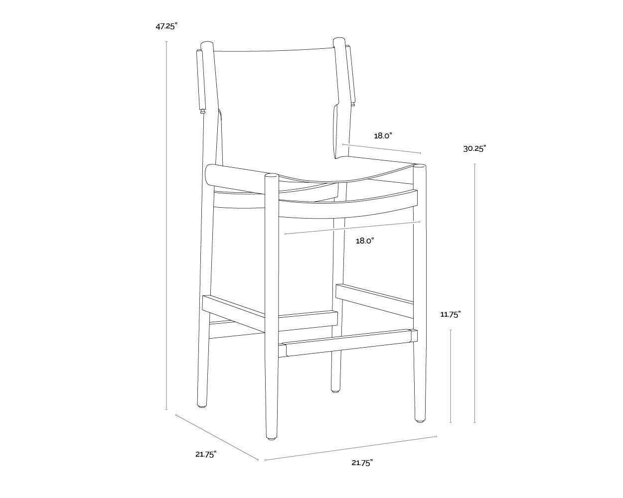 Argus Barstool - Nubuck Caramel Leather