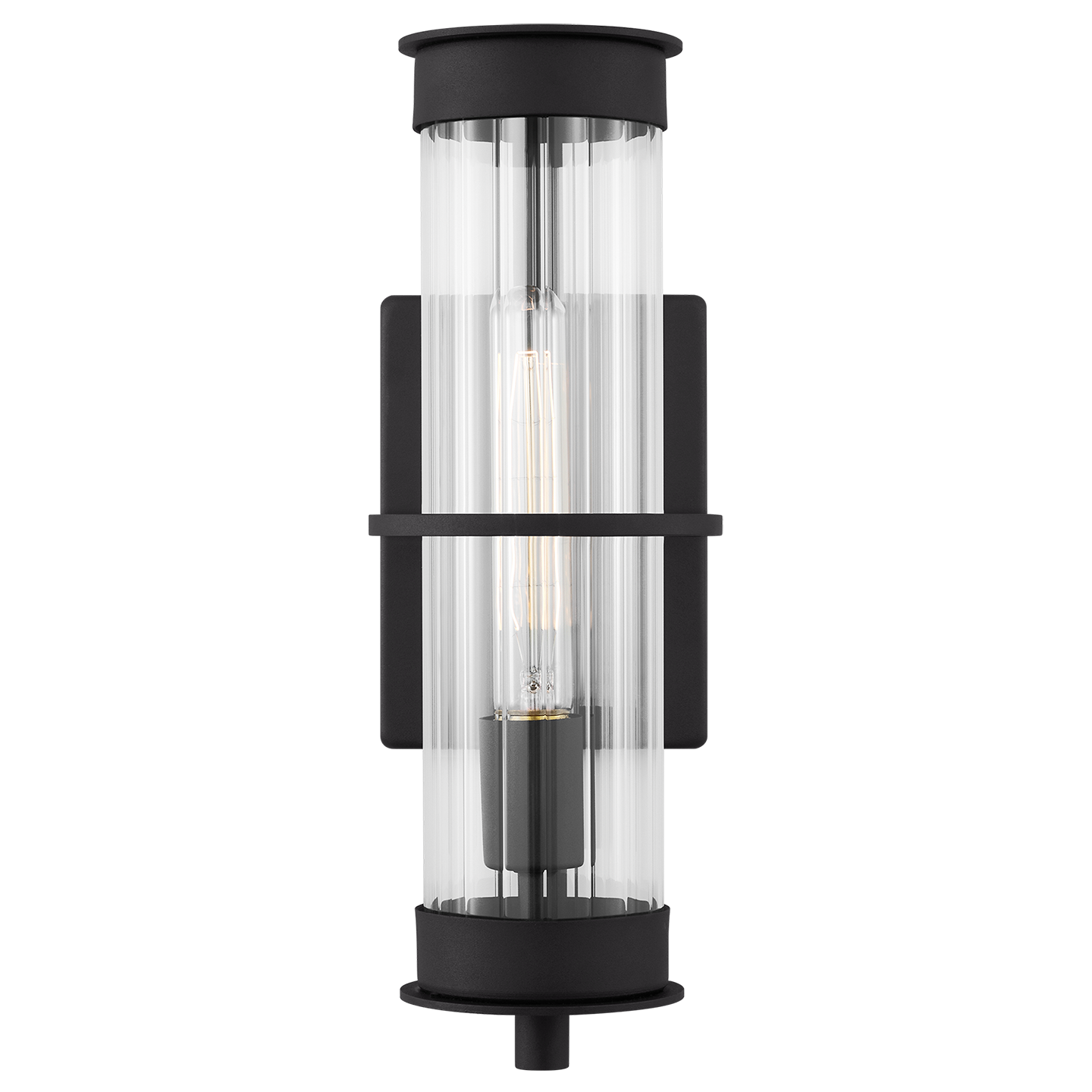 Alcona Medium One Light Outdoor Wall Lantern Black Bulbs Inc