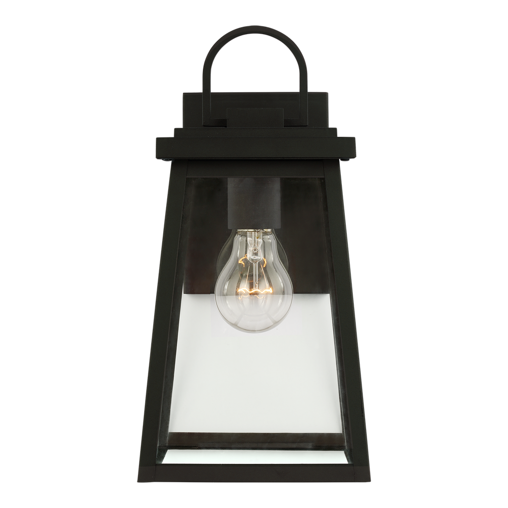 Founders Medium Wall Lantern | Black Frosted Bulb