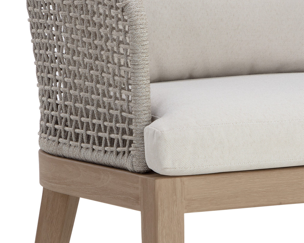 Capri Dining Armchair - Drift Brown - Palazzo Cream