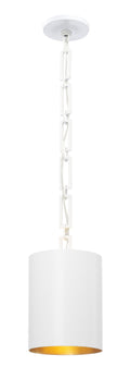 Brian Patrick Flynn Alston 8'' Matte White + Antique Gold Pendant