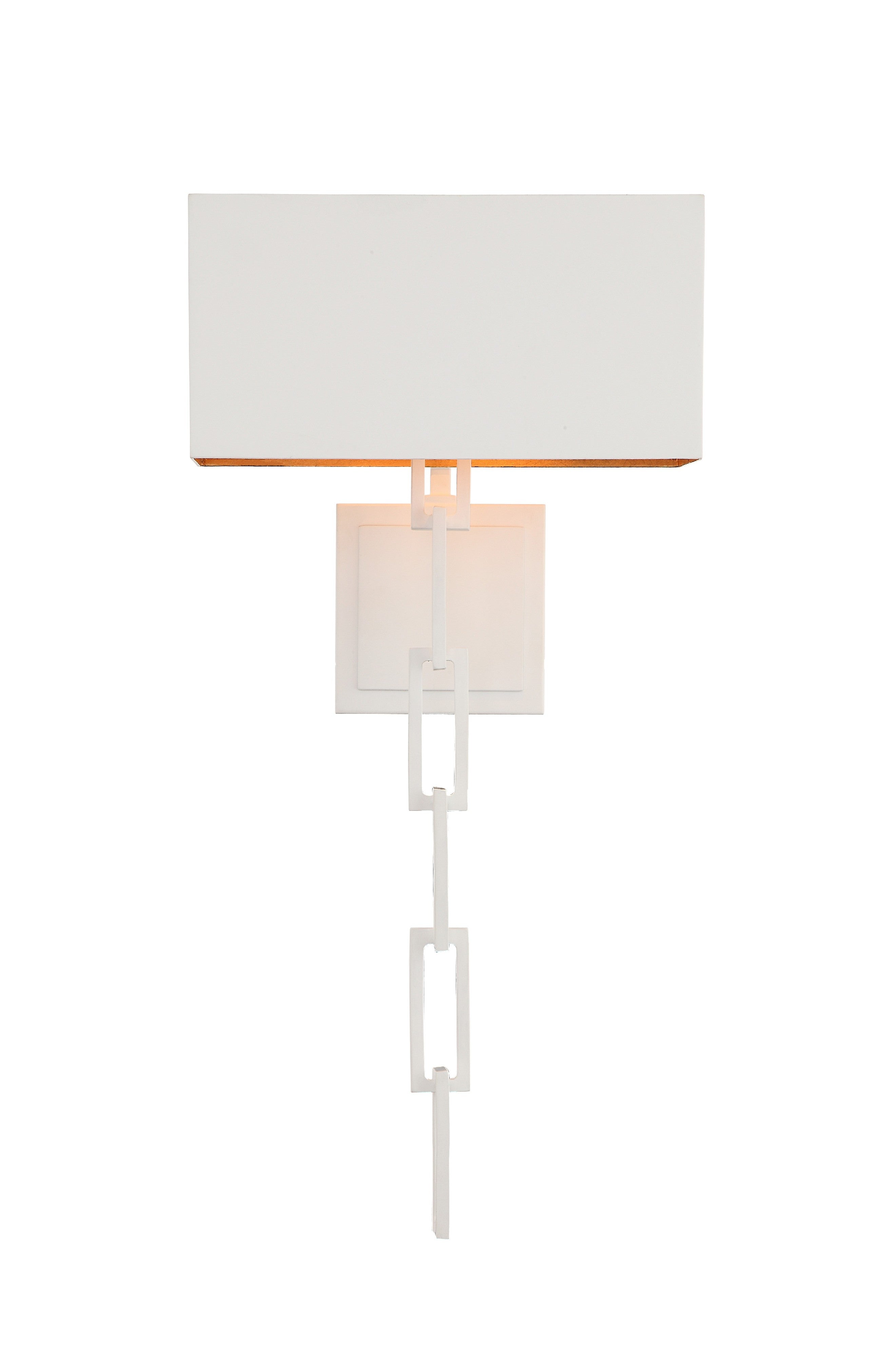 Brian Patrick Flynn Alston 11.5'' Matte White + Antique Gold Sconce