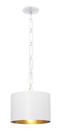 Brian Patrick Flynn Alston 12'' Matte White + Antique Gold Pendant