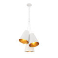Brian Patrick Flynn Alston 20'' Matte White + Antique Gold Pendant