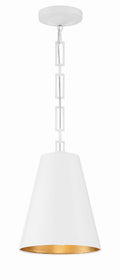 Brian Patrick Flynn Alston 10'' Matte White + Antique Gold Pendant