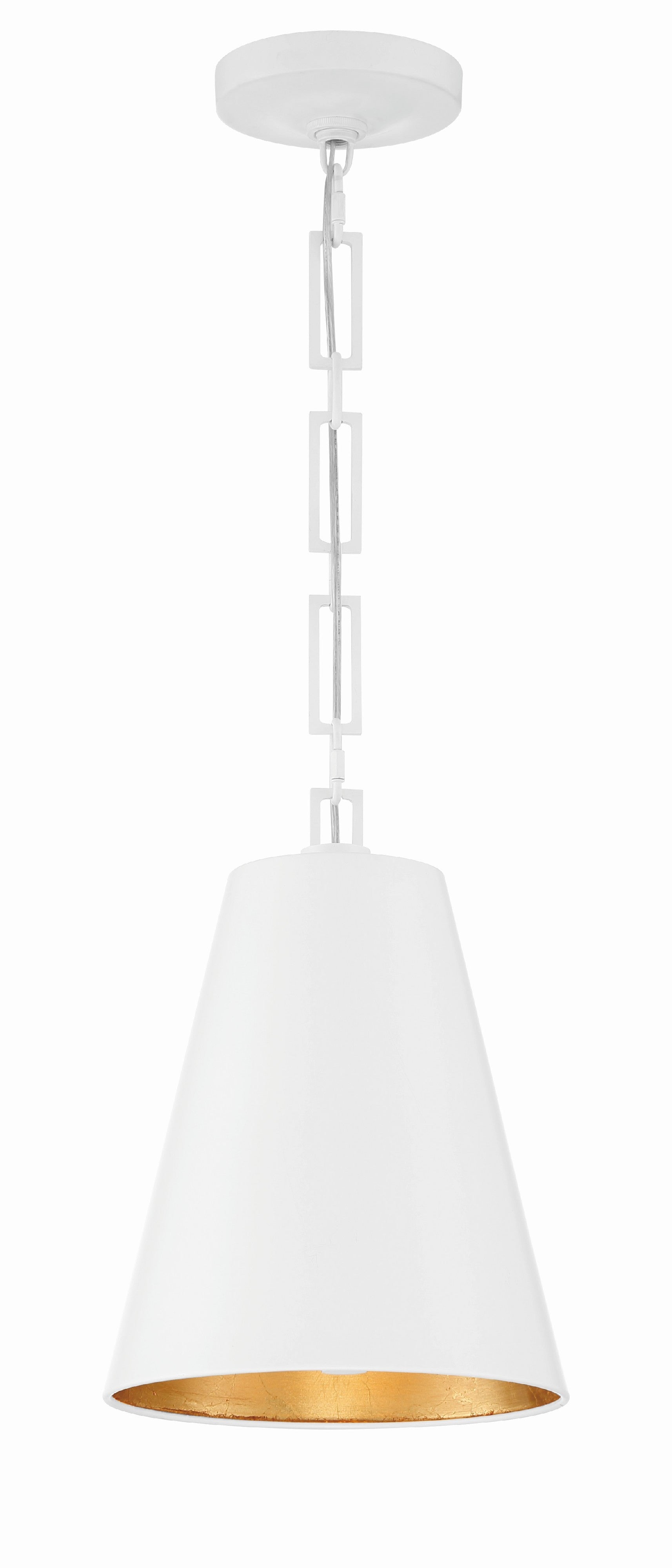 Brian Patrick Flynn Alston 10'' Matte White + Antique Gold Pendant