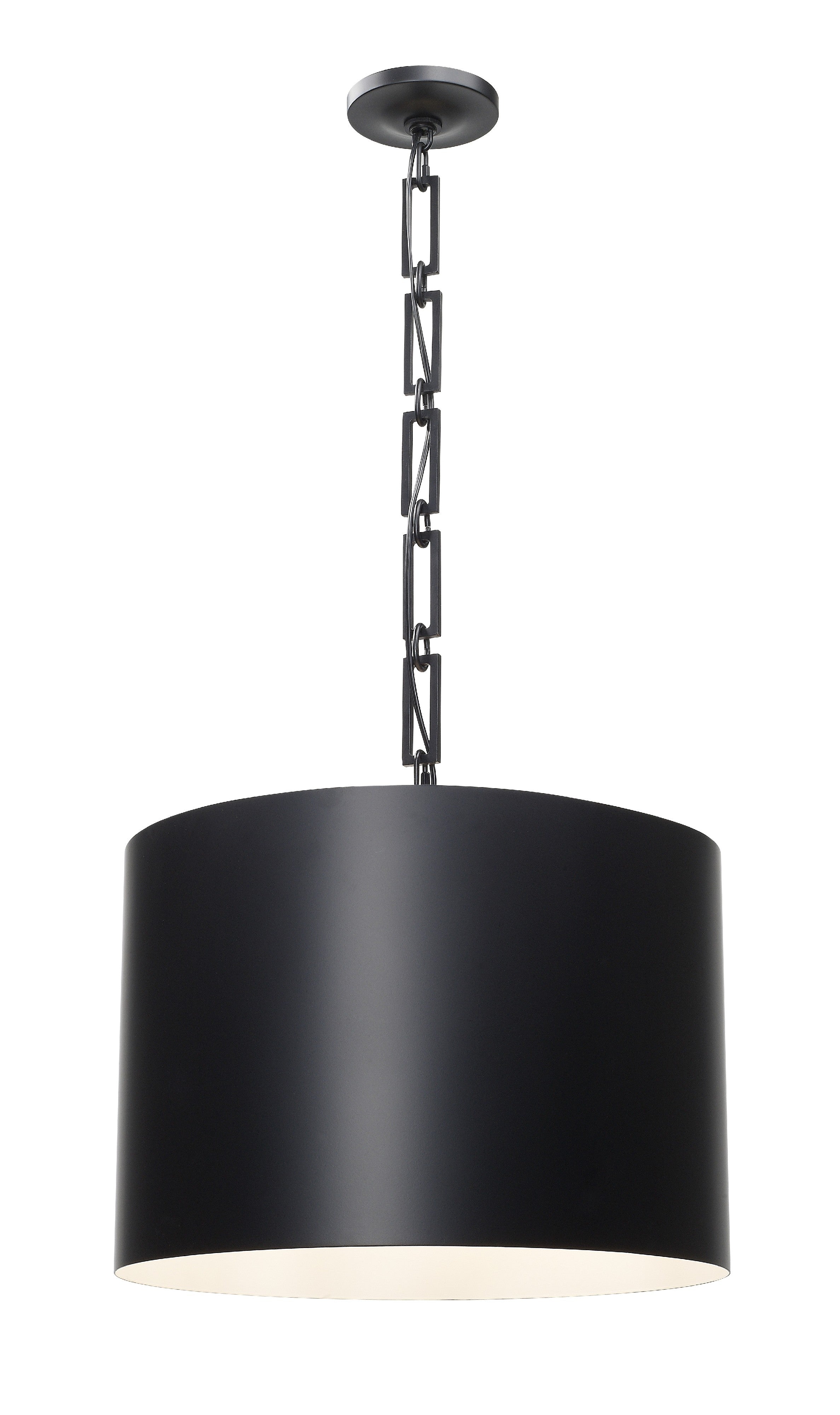 Brian Patrick Flynn Alston 20'' Matte Black + White Pendant