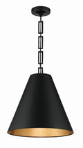 Brian Patrick Flynn Alston 18'' Matte Black + Antique Gold Pendant