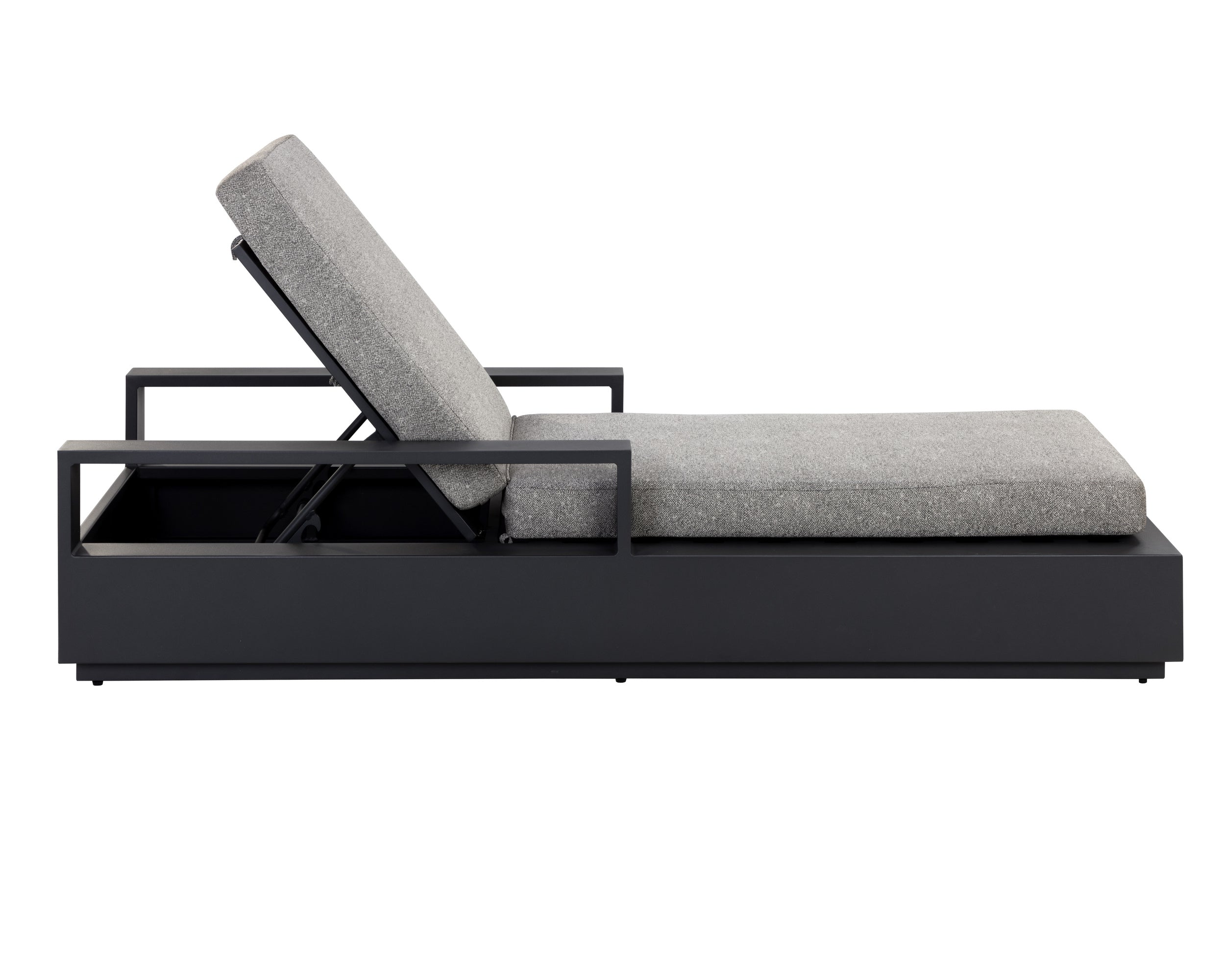 Tavira Lounger - Charcoal - Lanikai Salt And Pepper