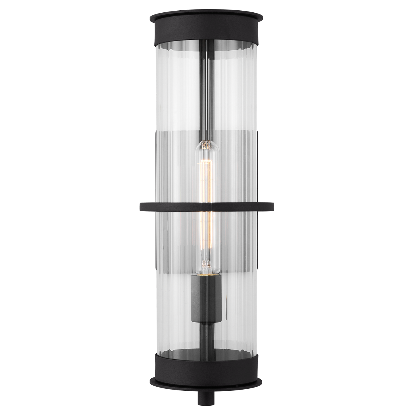 Alcona Large One Light Outdoor Wall Lantern Black