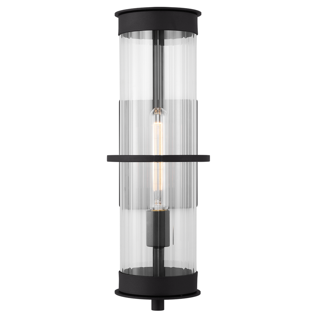 Alcona Large One Light Outdoor Wall Lantern Black Bulbs Included