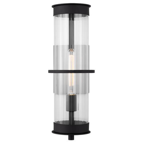 Alcona Large One Light Outdoor Wall Lantern Black Bulbs Included