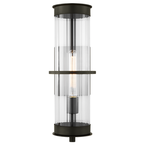 Alcona Large One Light Outdoor Wall Lantern Antique Bronze Bulbs Included