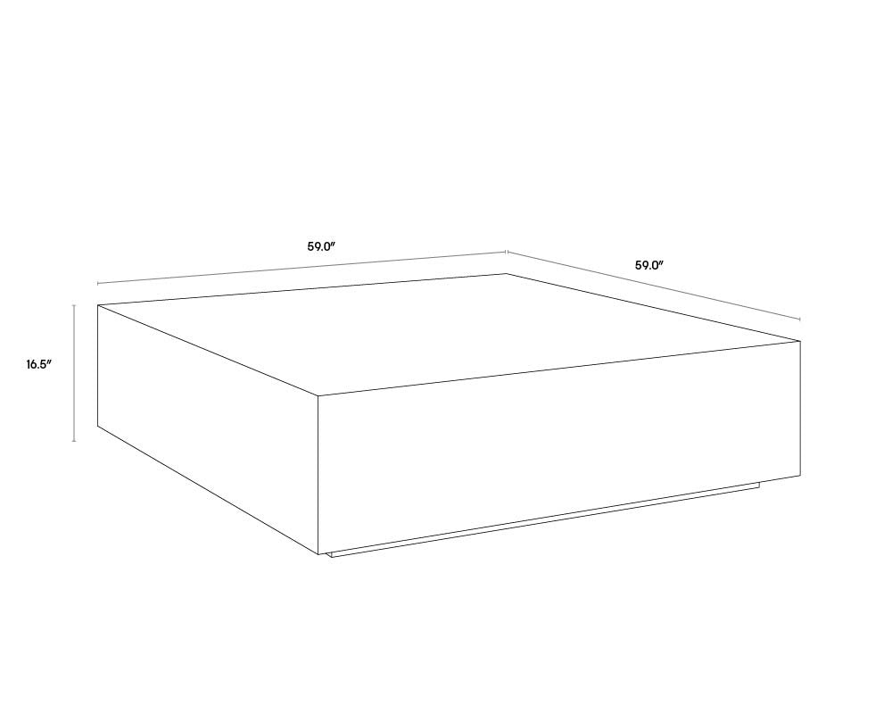 Frezco Coffee Table - Square - Light Oak