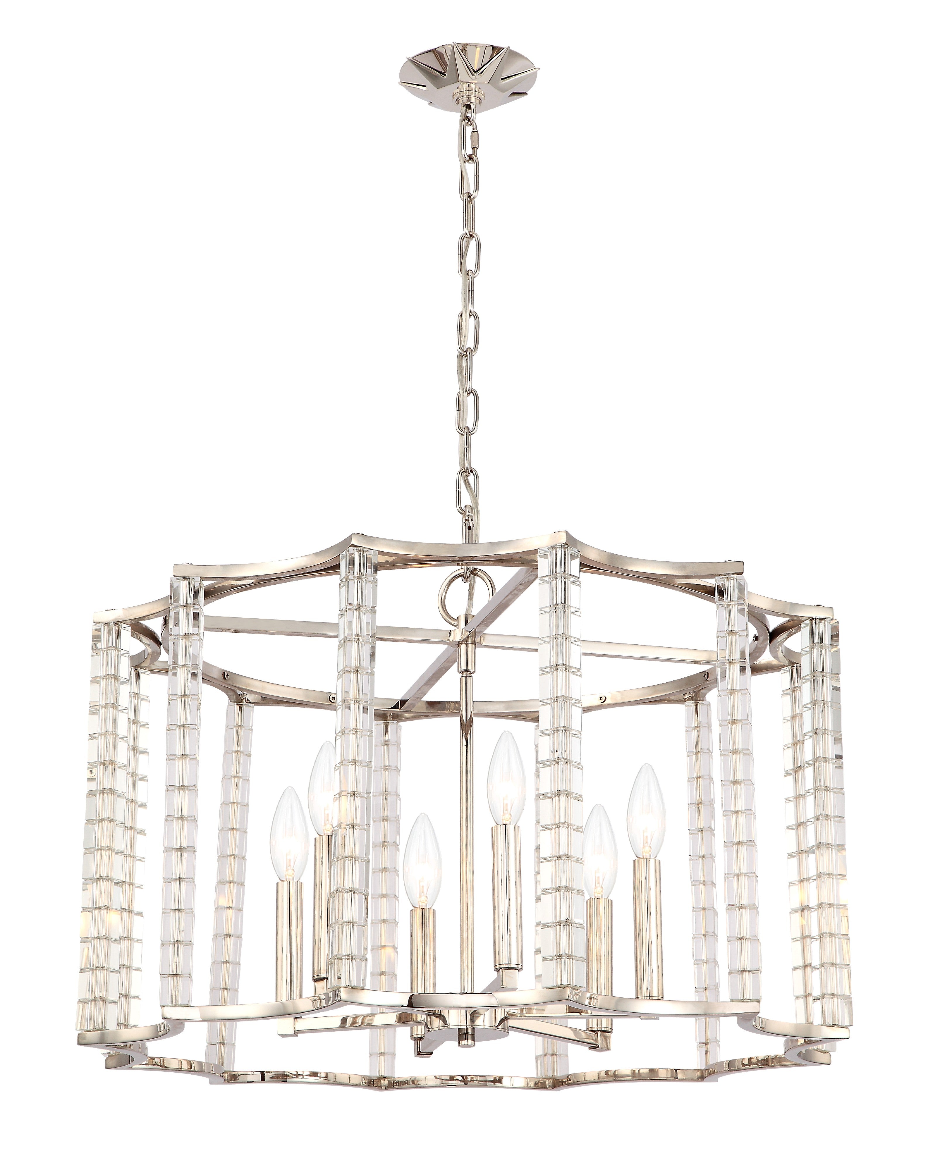 Carson 28'' Polished Nickel Chandelier
