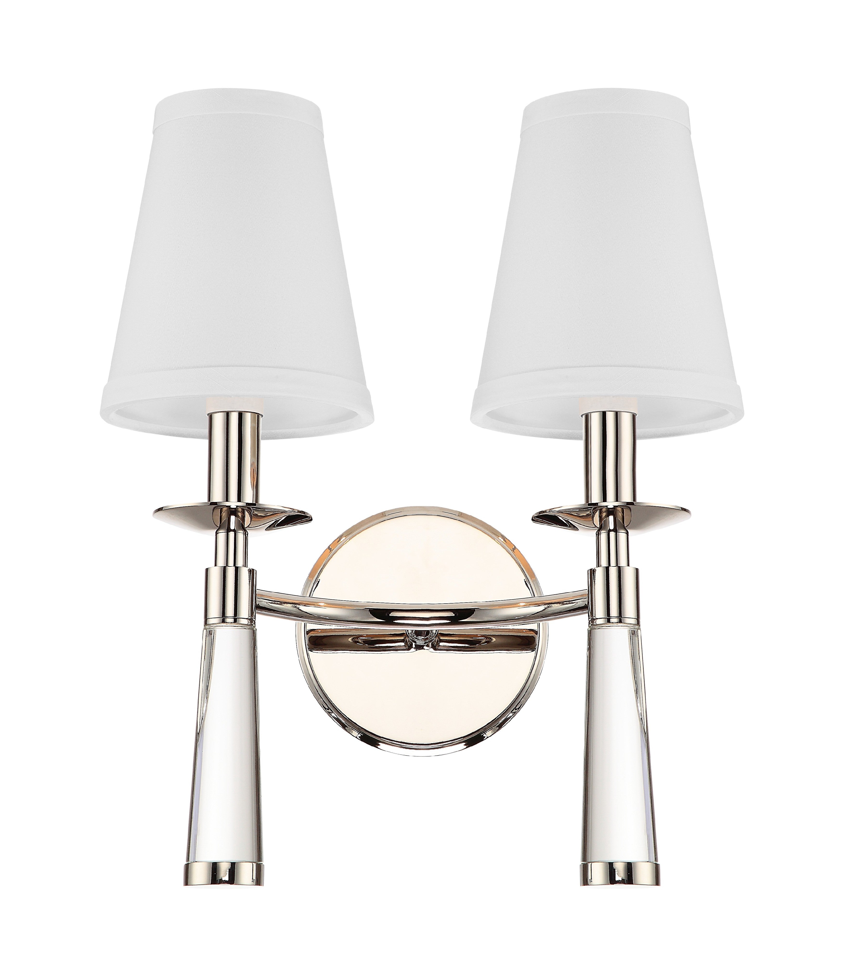 Baxter 12'' Polished Nickel Sconce