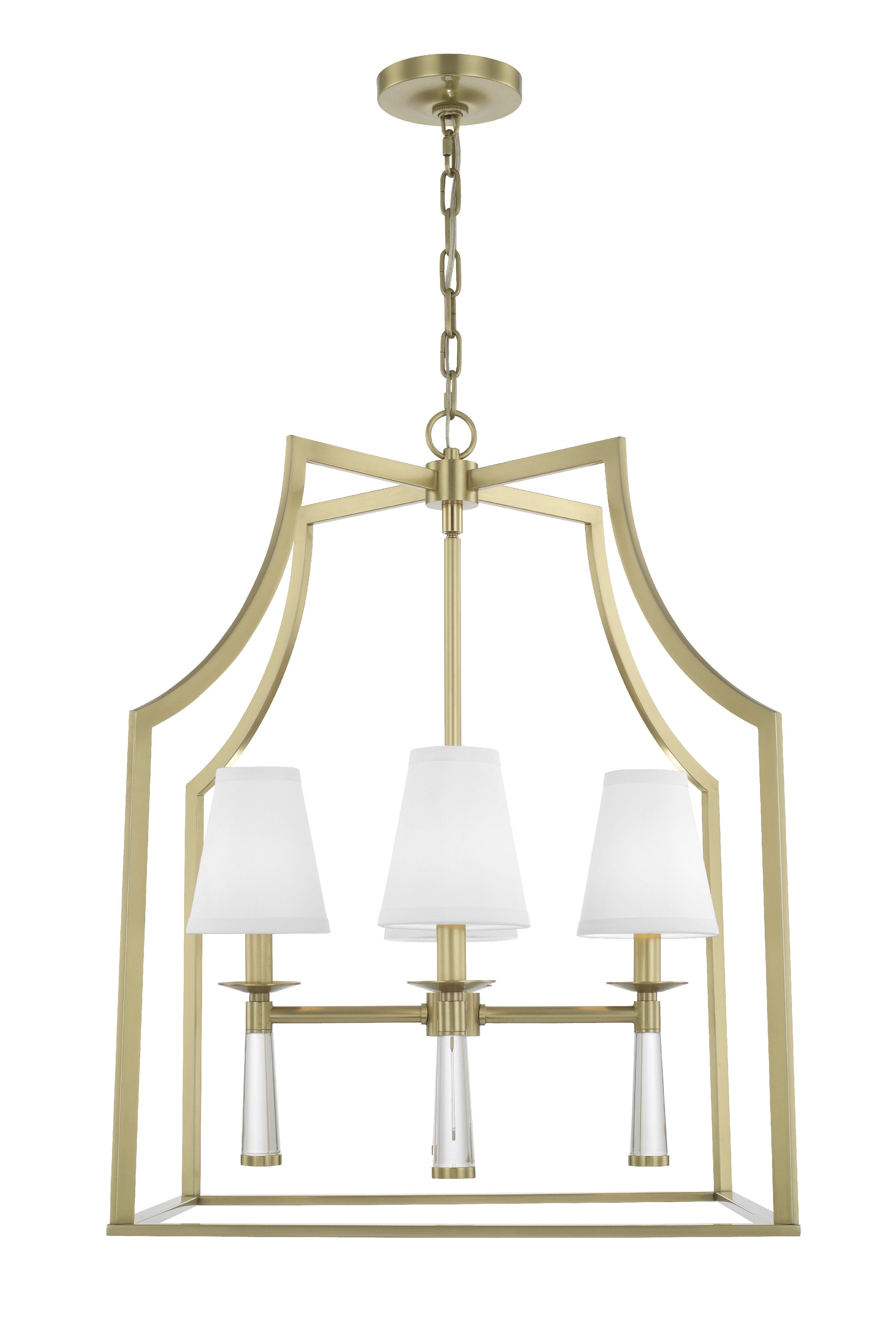 Baxter 22'' Aged Brass Chandelier