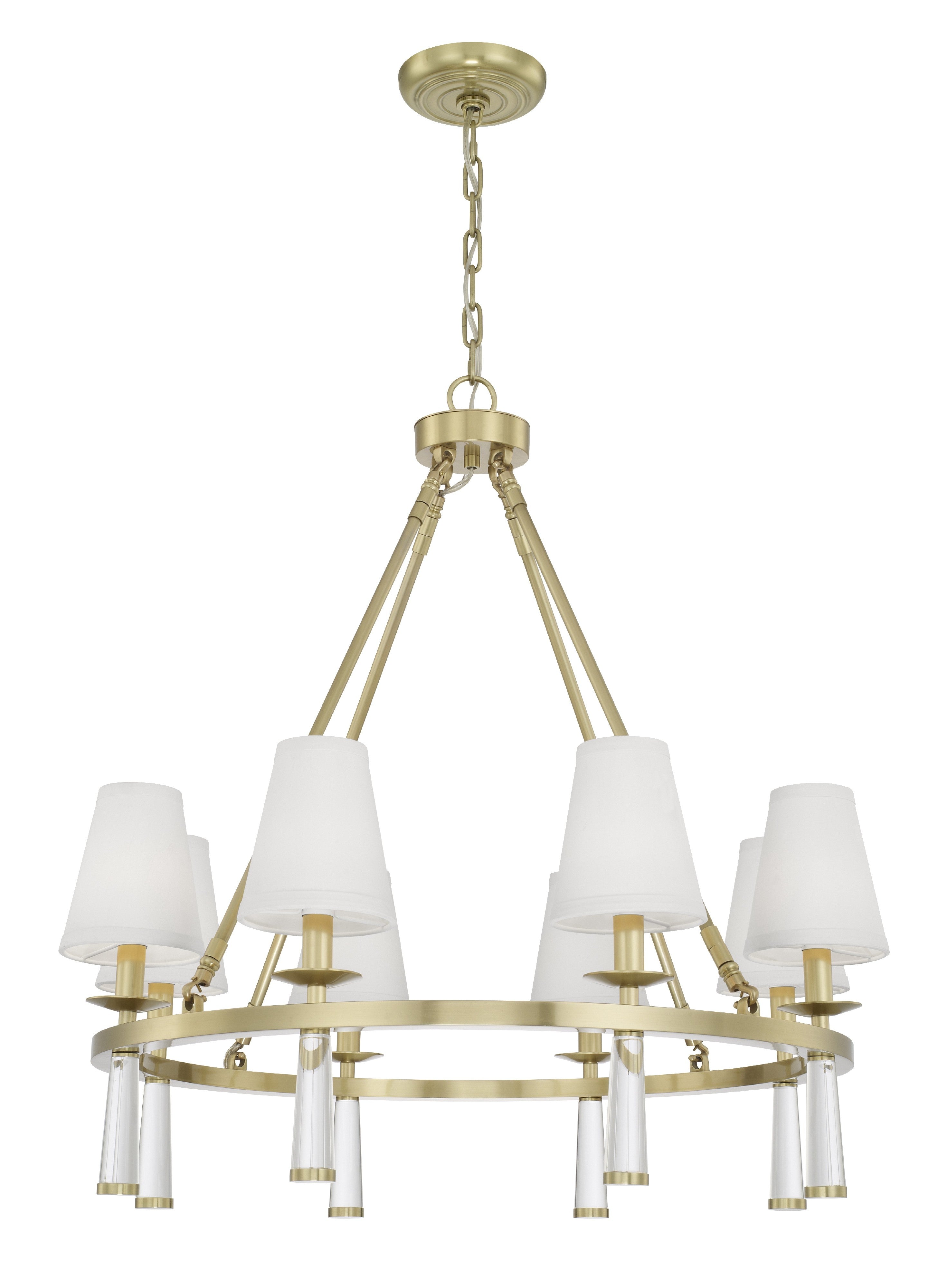 Baxter 31.5'' Aged Brass Chandelier