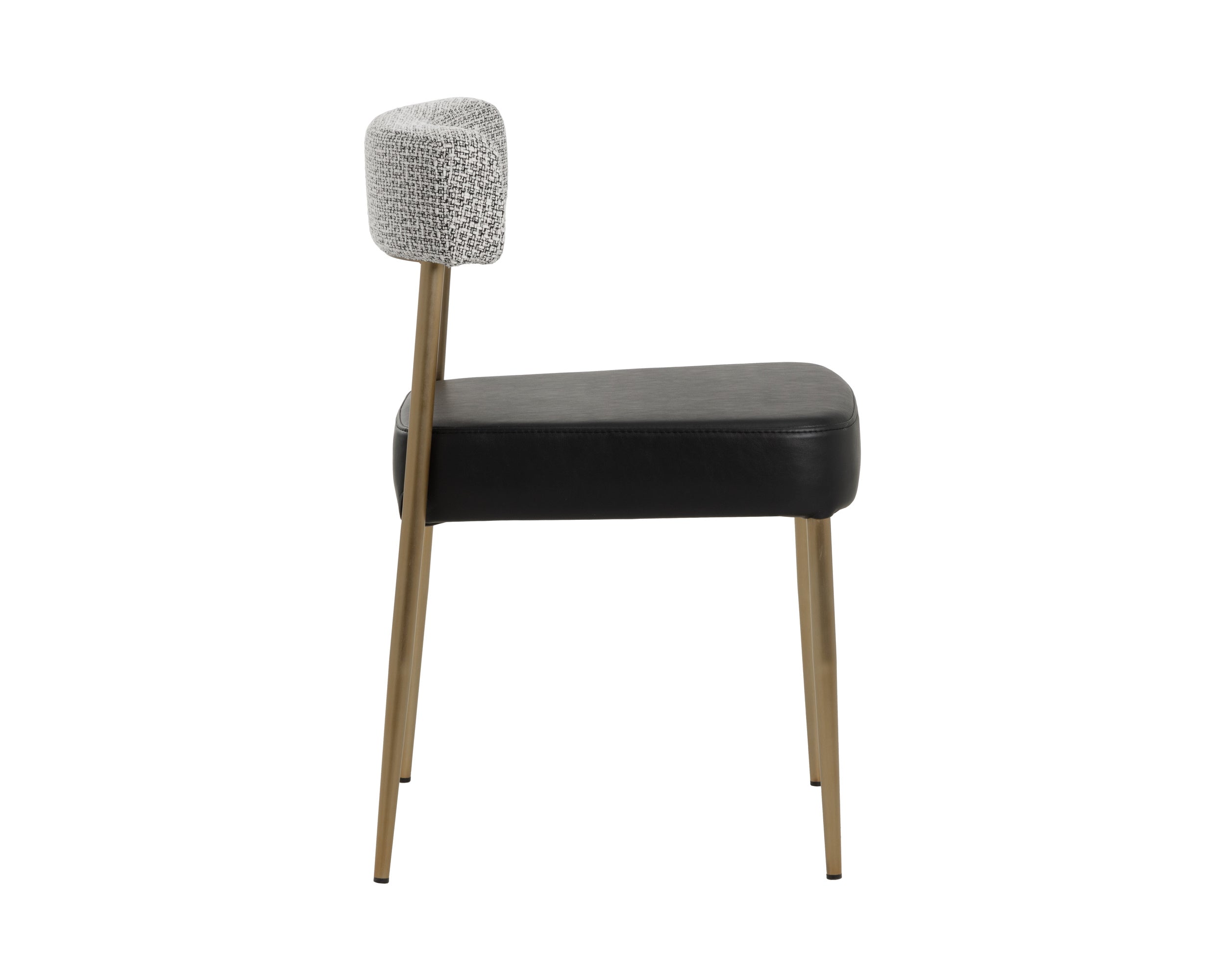 Ashwin Stackable Dining Chair - Bravo Black / Helios Check Black
