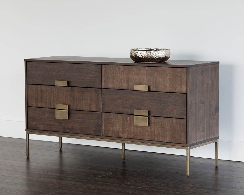 Jade Dresser - Antique Brass - Dark Mango