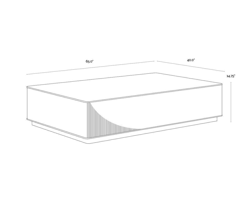 Kalla Coffee Table - Rectangular - Rustic Oak