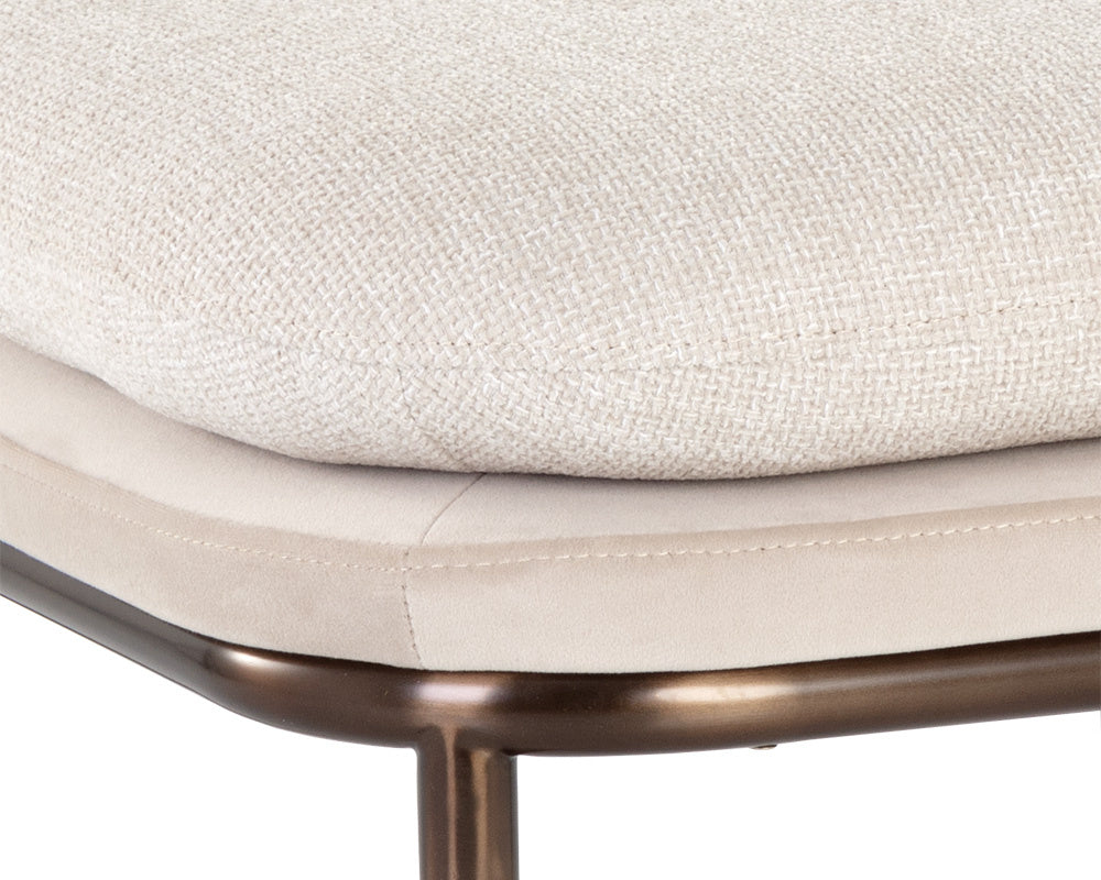 Koffi Stool - Dark Bronze - Chacha Cream / Meg Taupe