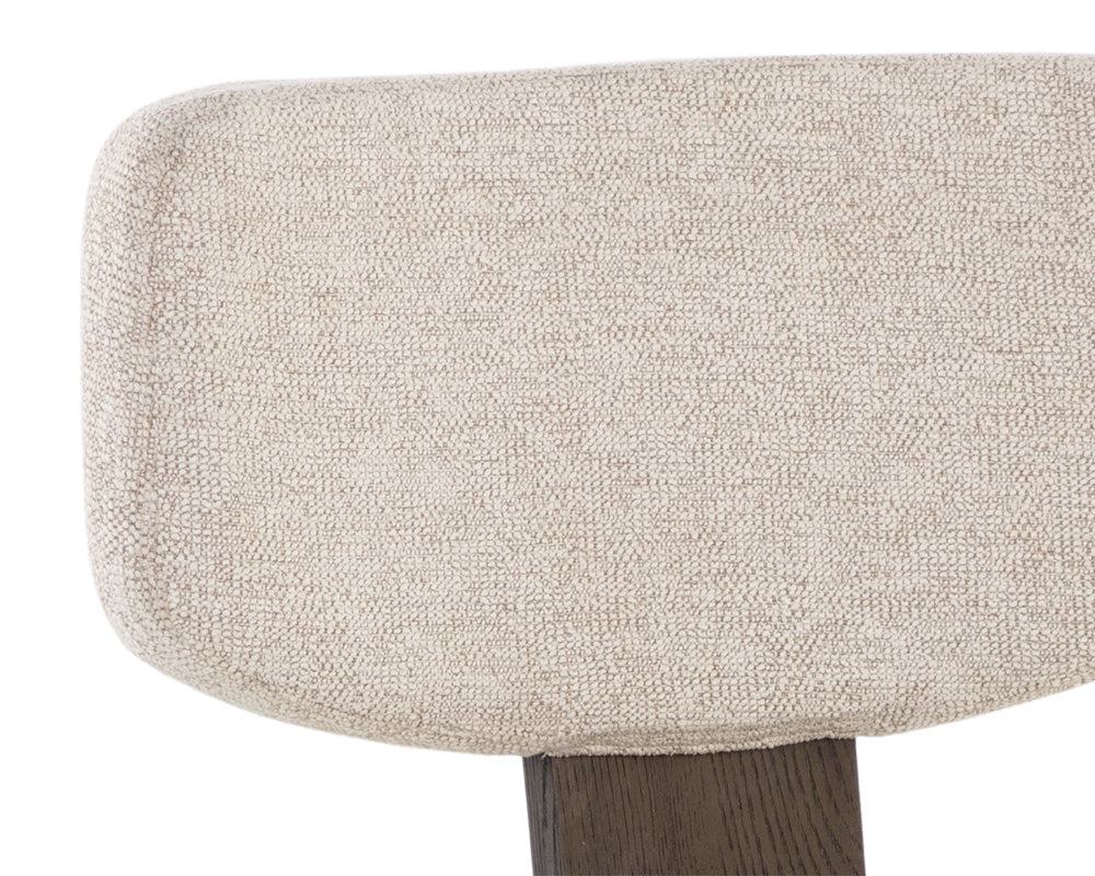 Rickett Dining Chair - Dark Brown - Dove Cream