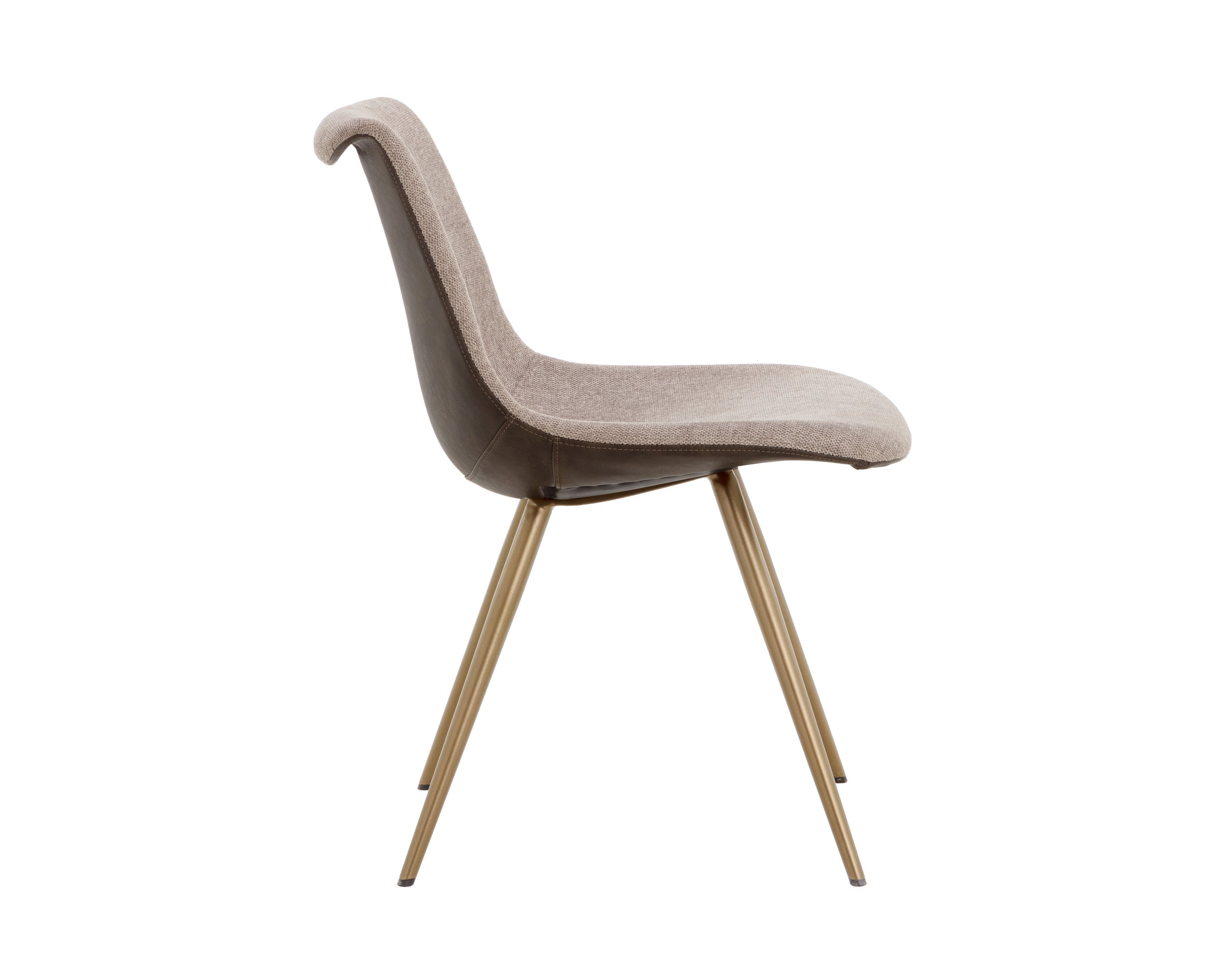 Lipa Dining Chair - Antique Bronze - Belfast Oyster Shell / Porpoise