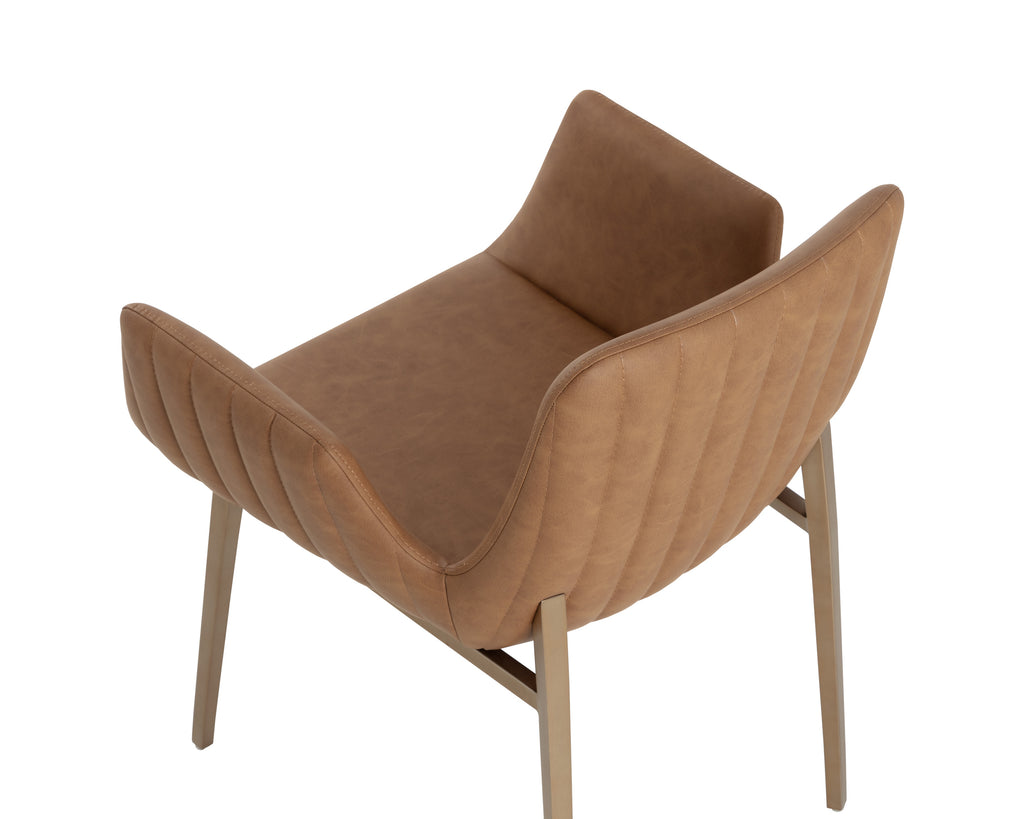 Lucano Dining Armchair - Milliken Cognac