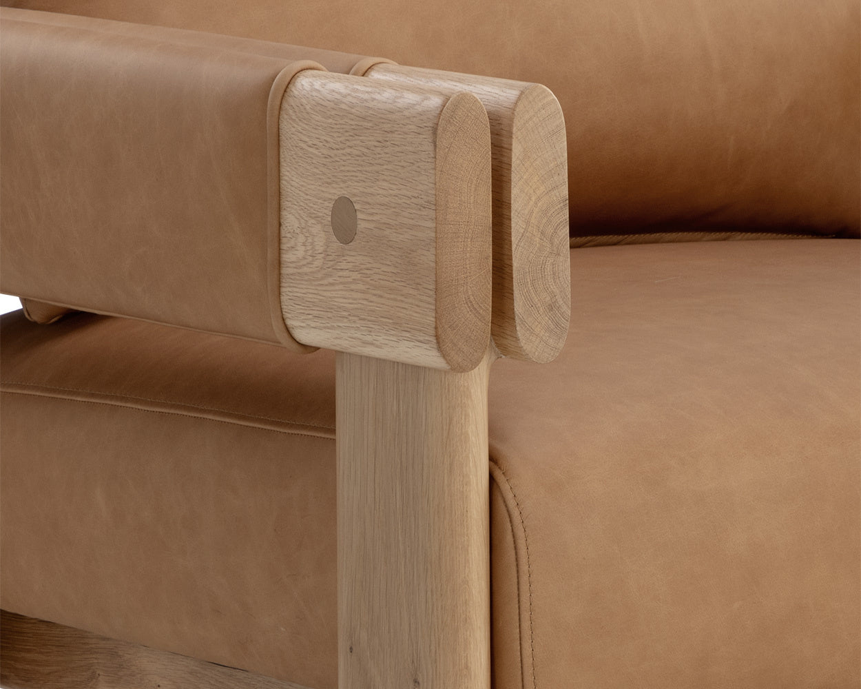 Carmichael Lounge Chair - Ludlow Sesame Leather