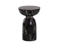 Goya End Table - Marble Look - Black