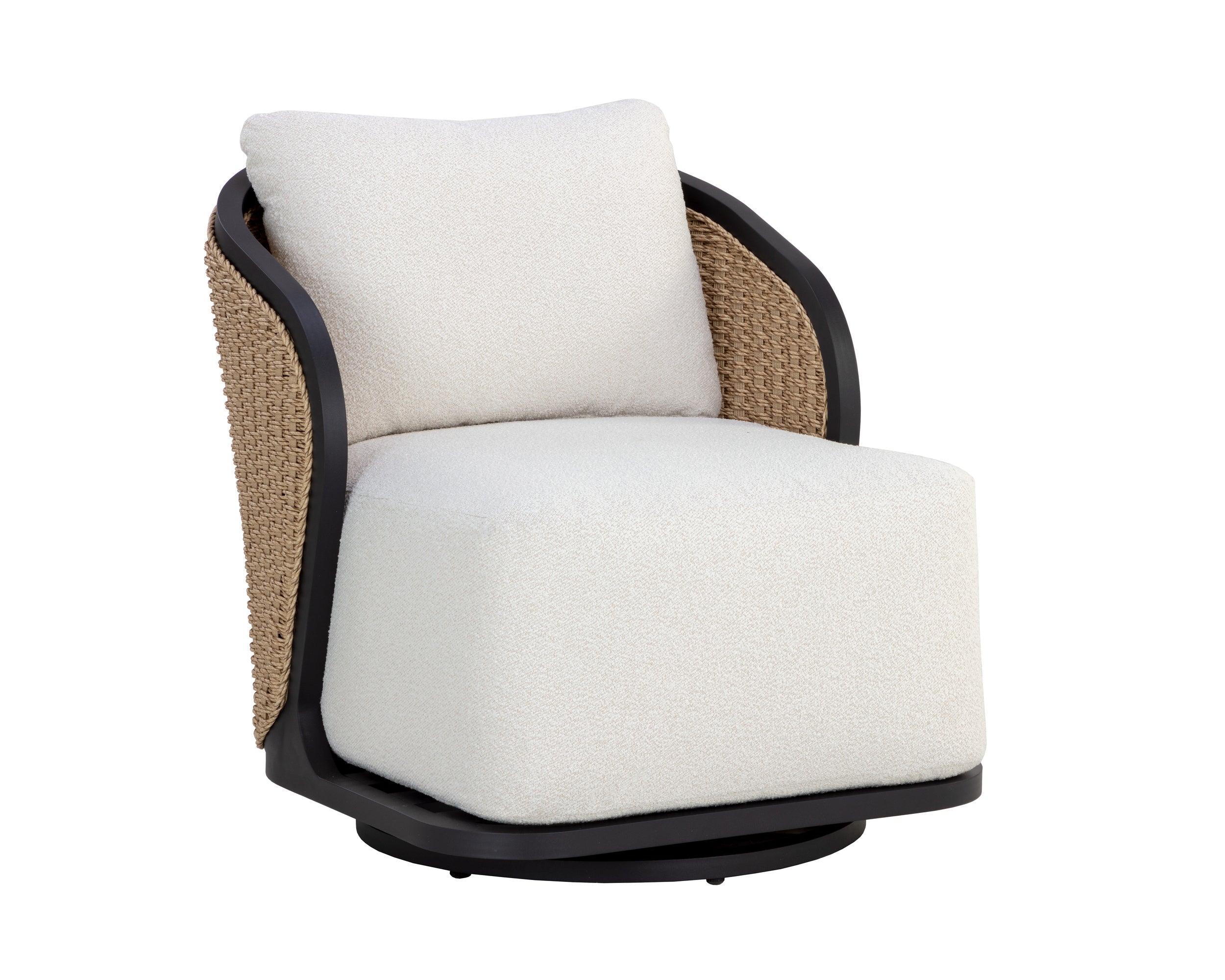 Bora Swivel Armchair - Louis Cream