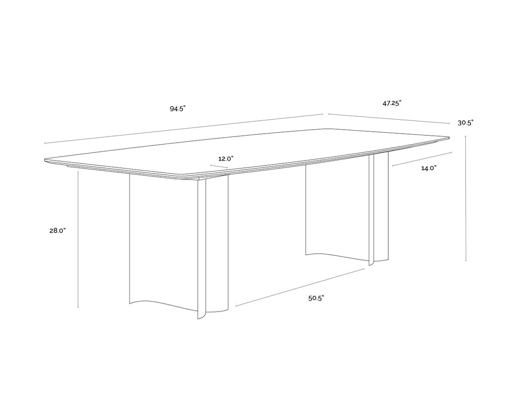 Astara Dining Table - 94.5"