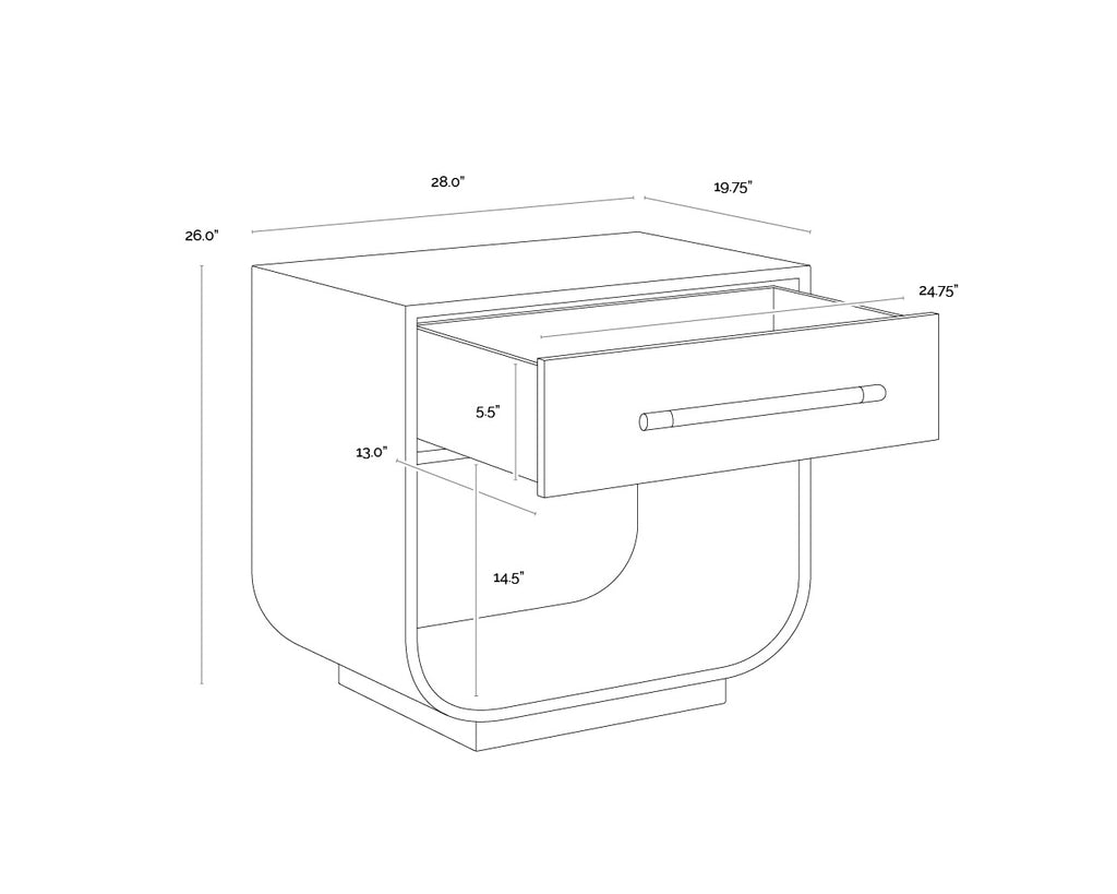 Tarrant Nightstand - Sage Green