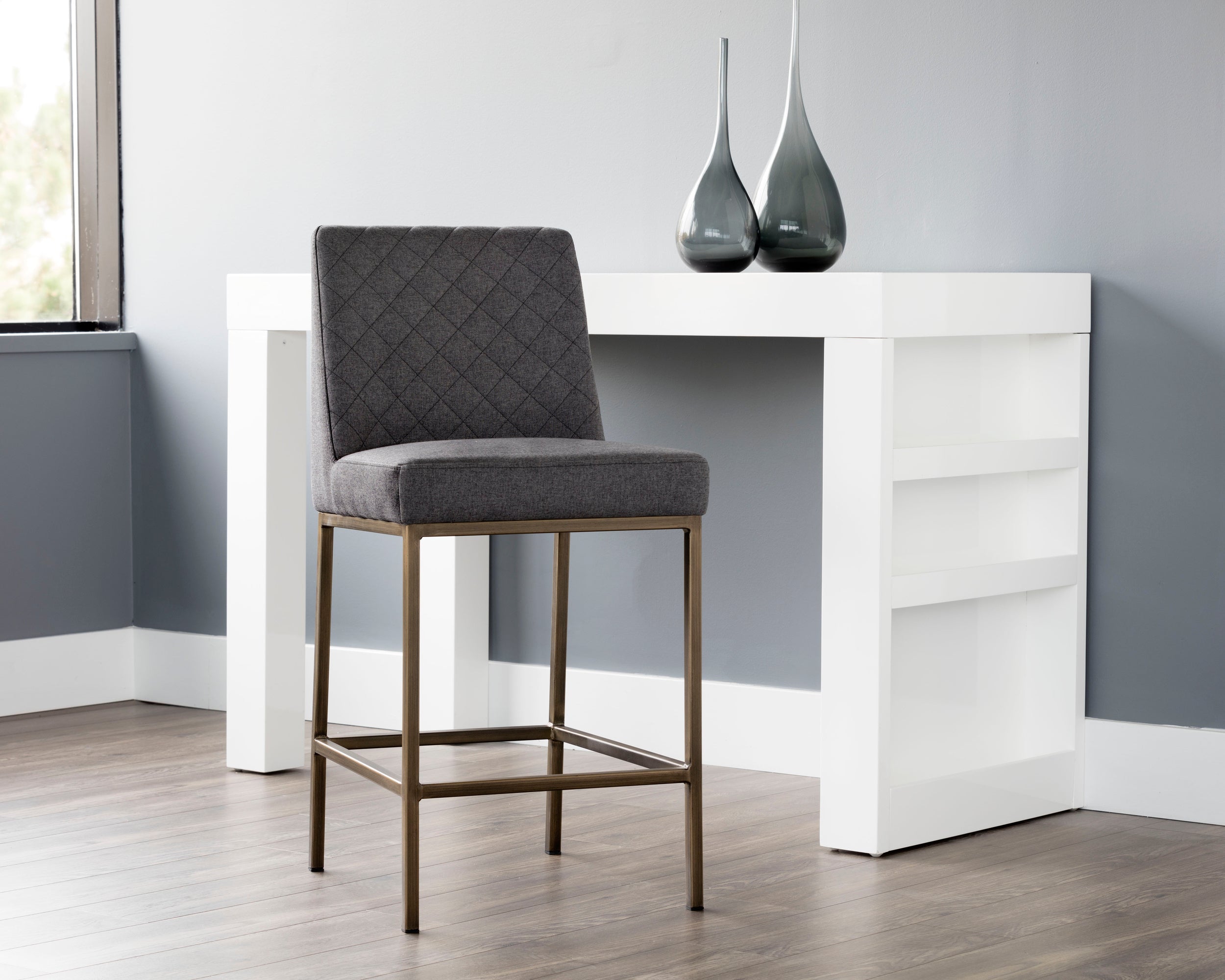 Leighland Counter Stool - Dark Grey