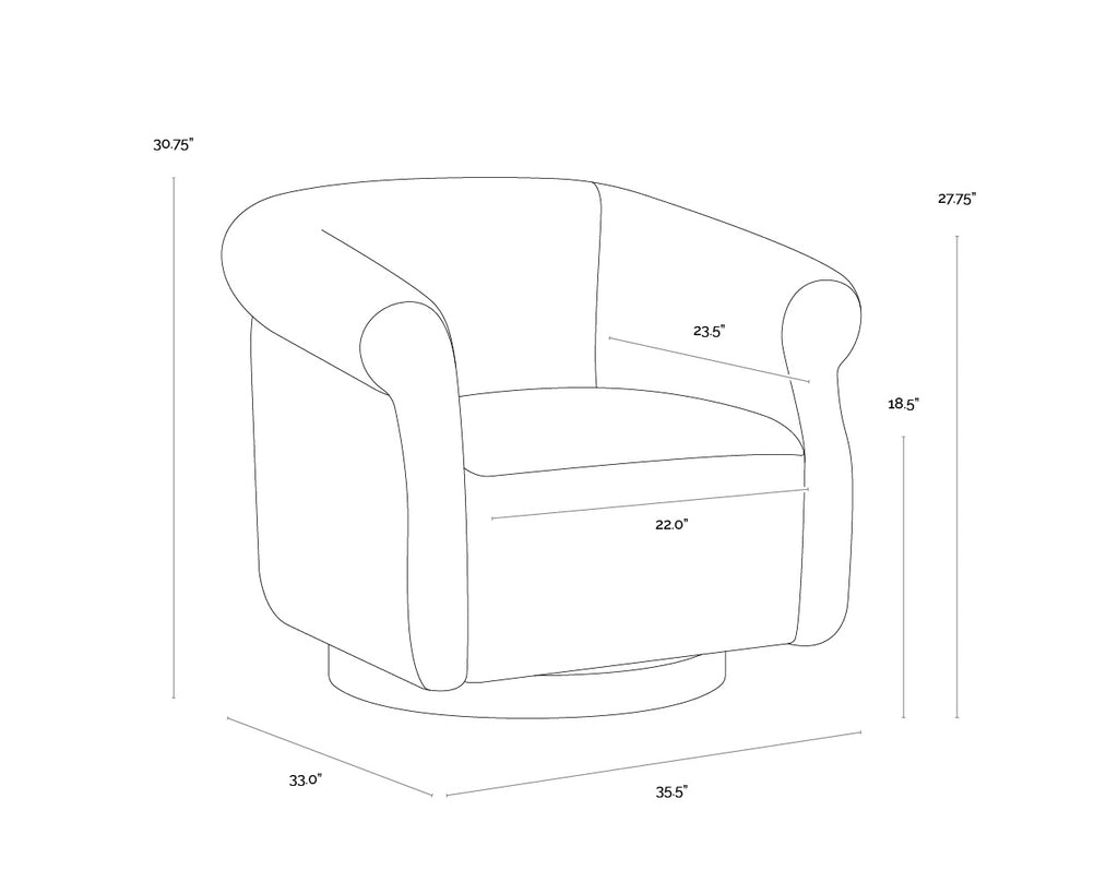 Libby Swivel Lounge Chair - Hailey Moon