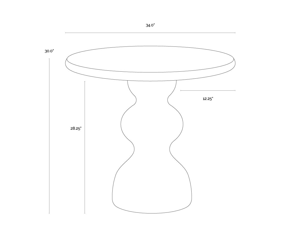 Raul Bistro Table - Marble Look - Sage - 34"