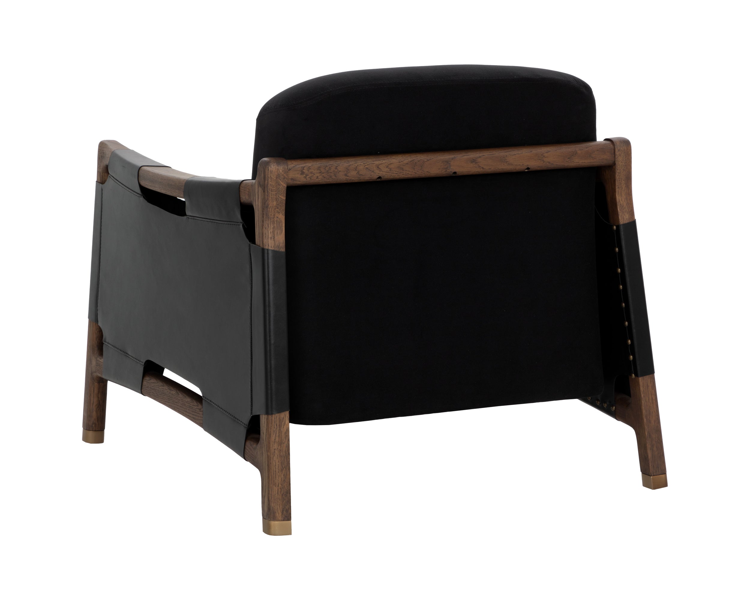 Calloway Lounge Chair - Antique Brown - Abbington Black / Onyx Leather