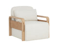 Otso Swivel Lounge Chair - Geralt Linen / Nubuck Tan Leather