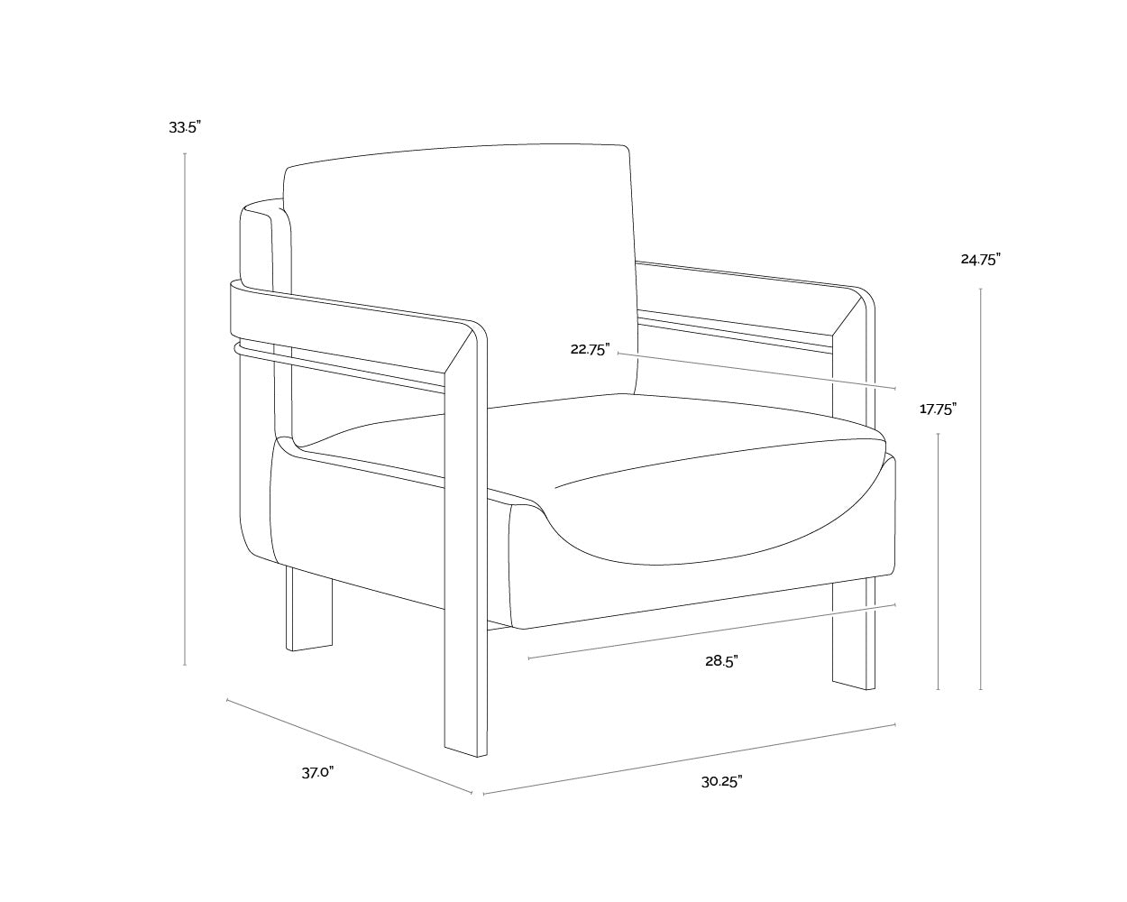 Garo Lounge Chair - Bravo Ash