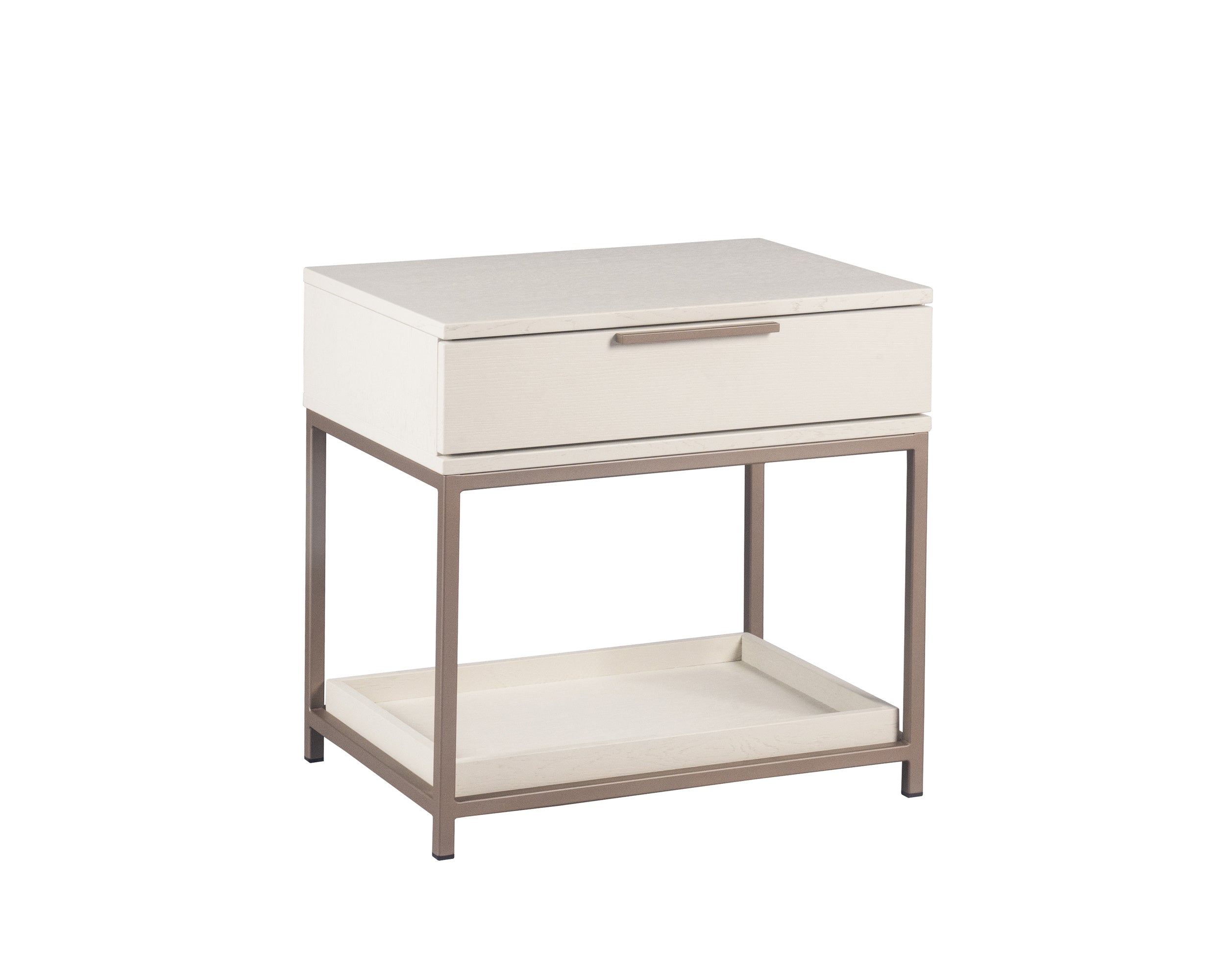 Rebel Nightstand - Small - Champagne Gold - Cream