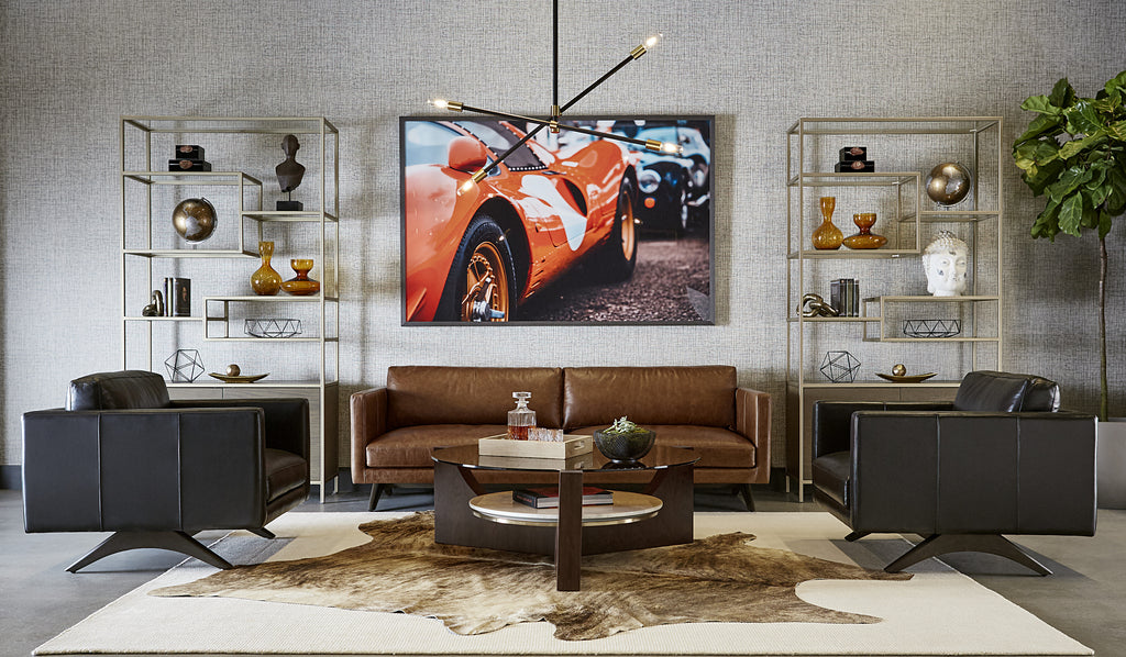 Stamos Bookcase - Gold - Raw Umber