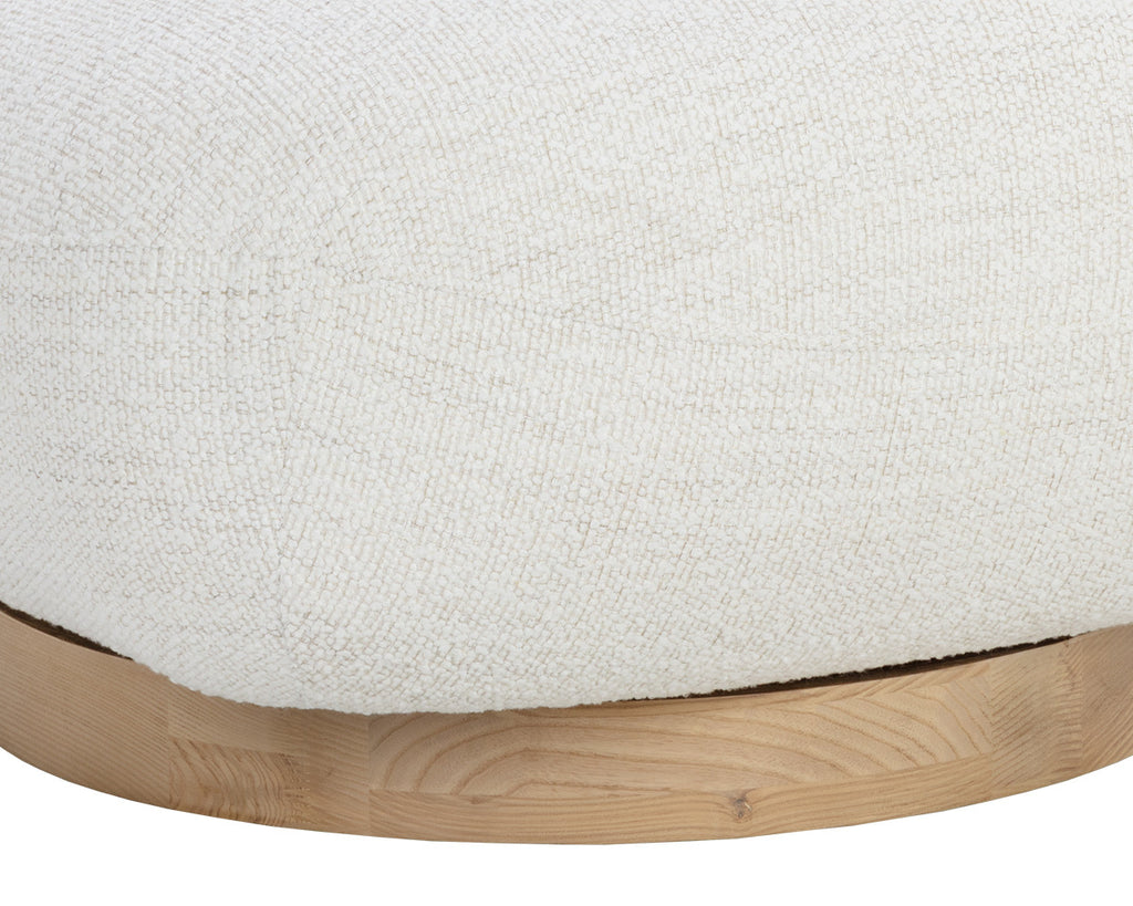 Franze Swivel Lounge Chair - Merino Pearl